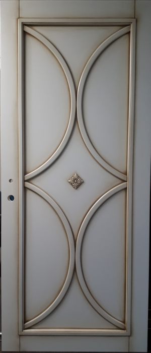 Межкомнатная дверь в профиле массив (эмаль с патиной) Сургут